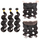 Body Wave 3 Bundles With 13×4 Lace Frontal Brazilian Hair