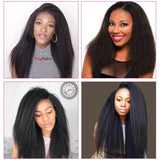 Kinky Straight Clips In Human Hair Extensions 10 Pcs