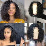 Hiwigs Short Curly Bob Wigs For African American