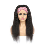 Yaki Straight Headband Wigs 100% Human Hair