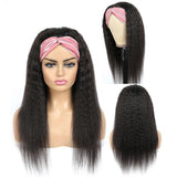 Yaki Straight Headband Wigs 100% Human Hair