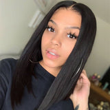 Straight Hair Human Hair Bob Wigs Short For Black Women