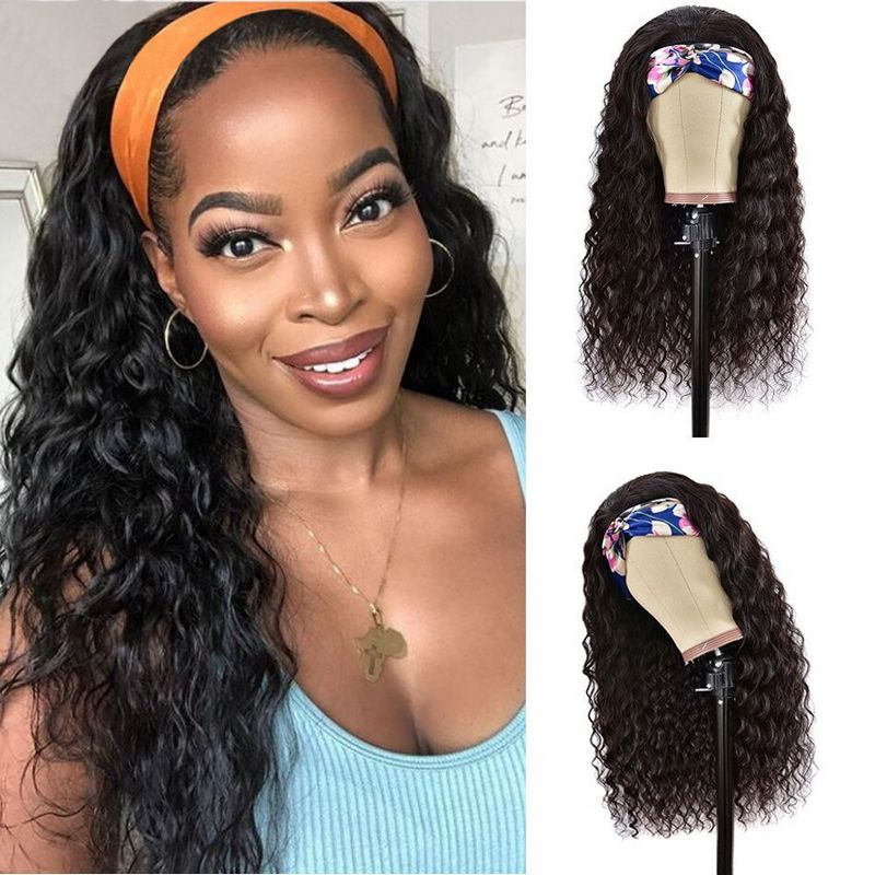 Loose Deep Wave Headband Wigs 100% Human Hair