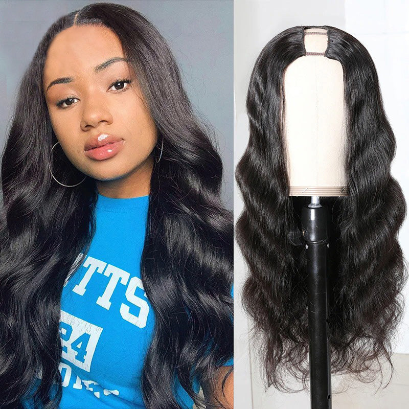 Body Wave U Part Human Hair Wigs