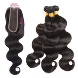 3 Bundles Body Wave Hair With 2×6 Lace Closure