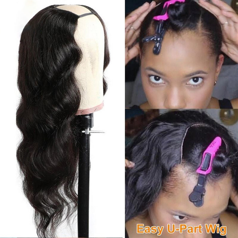 Body Wave U Part Human Hair Wigs