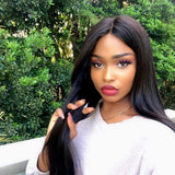 Straight Hair 4 × 4 Lace Closure Wigs
