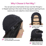 Kinky Straight U Part Wig Brazilian Human Hair Wigs
