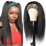 Yaki Straight Headband Wigs 100% Human Hair