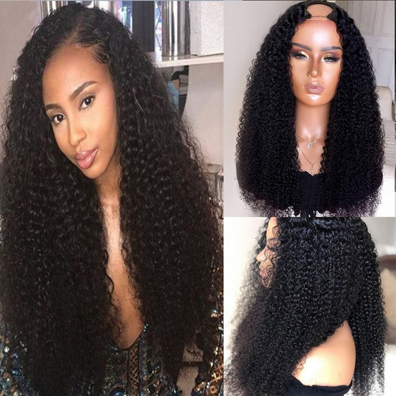 Water Wave Deep Wave Curly U Part Wig Brazilian Human Hair Wigs