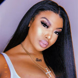 Yaki Straight 13×6 Transparent Lace Front Wigs