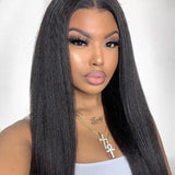 Kinky Straight 13×4 Lace Front Wigs With Baby Hair